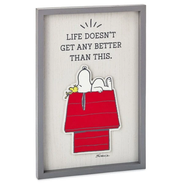 Peanuts® Snoopy And Woodstock Life Doesn't Get Better Framed Wall Art 1 Peanuts® Snoopy And Woodstock Life Doesn't Get Better Framed Wall Art