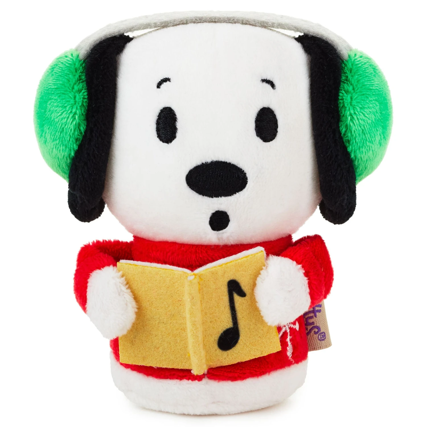 Hallmark Itty Bittys® Peanuts® Caroling Snoopy Plush With Sound 1 Hallmark Itty Bittys® Peanuts® Caroling Snoopy Plush With Sound
