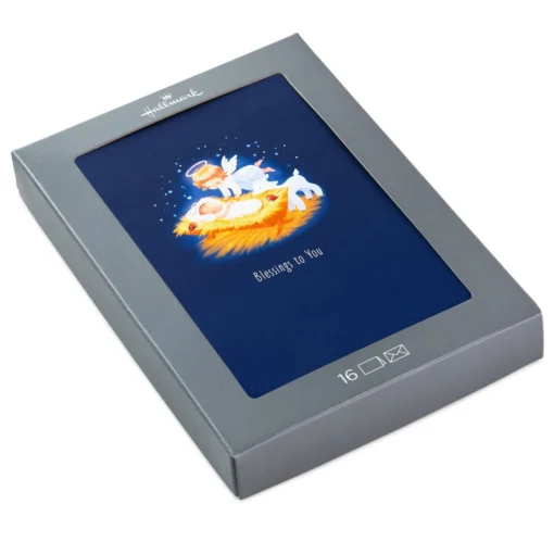 Hallmark Little Angel And Baby Jesus Boxed Christmas Cards, Pack Of 16 -General Home Store 0001XPX1308 1