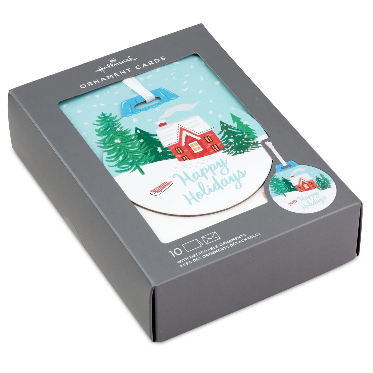 Hallmark Heartfelt Home Boxed Christmas Cards With Detachable Ornaments, Pack Of 10 1 Hallmark Heartfelt Home Boxed Christmas Cards With Detachable Ornaments, Pack Of 10