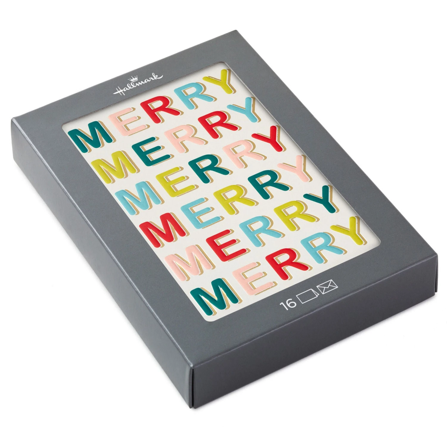 Hallmark Multicolor Merry Boxed Christmas Cards, Pack Of 16 1 Hallmark Multicolor Merry Boxed Christmas Cards, Pack Of 16