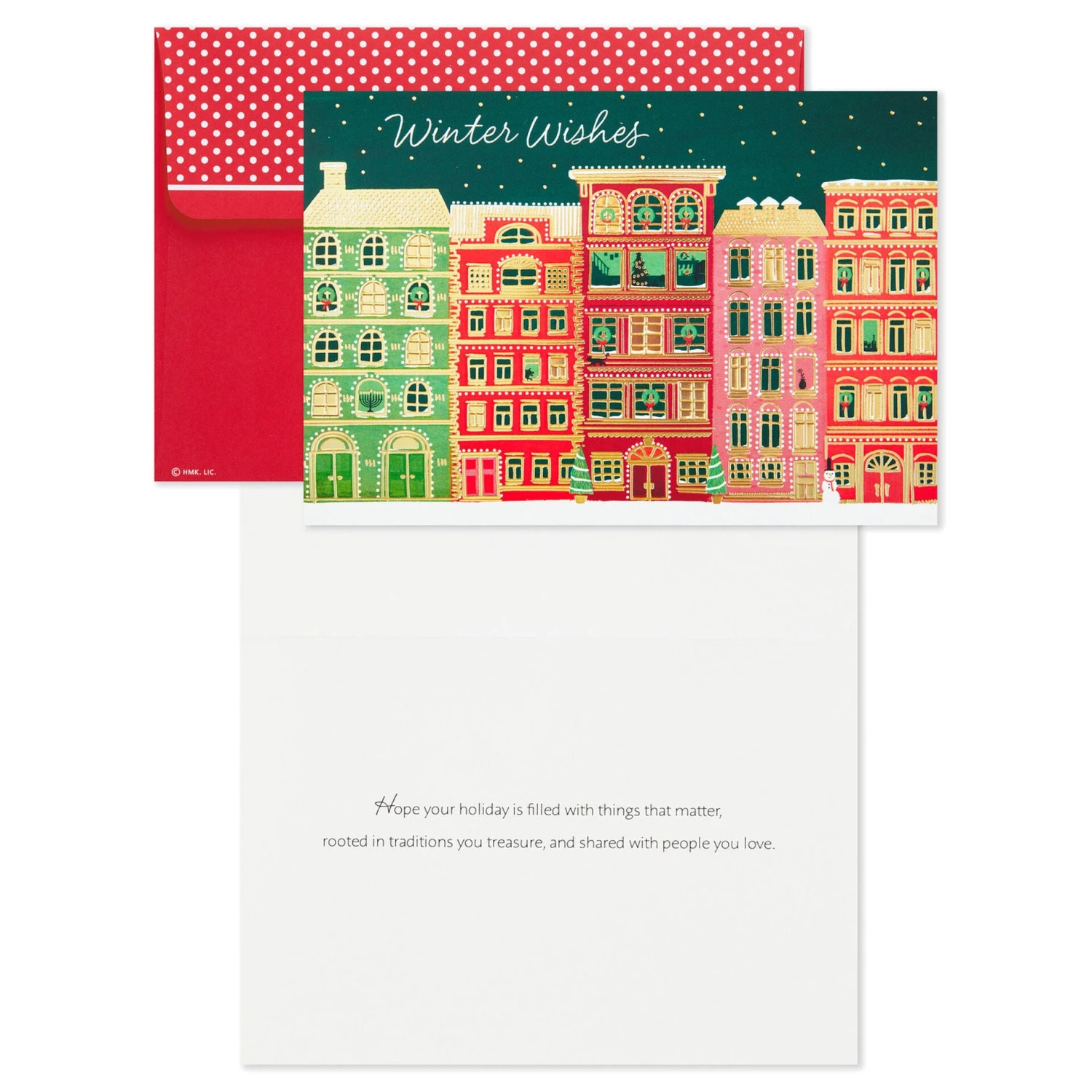 Hallmark Festive City Apartments Boxed Christmas Cards, Pack Of 16 2 Hallmark Festive City Apartments Boxed Christmas Cards, Pack Of 16 - Image 2