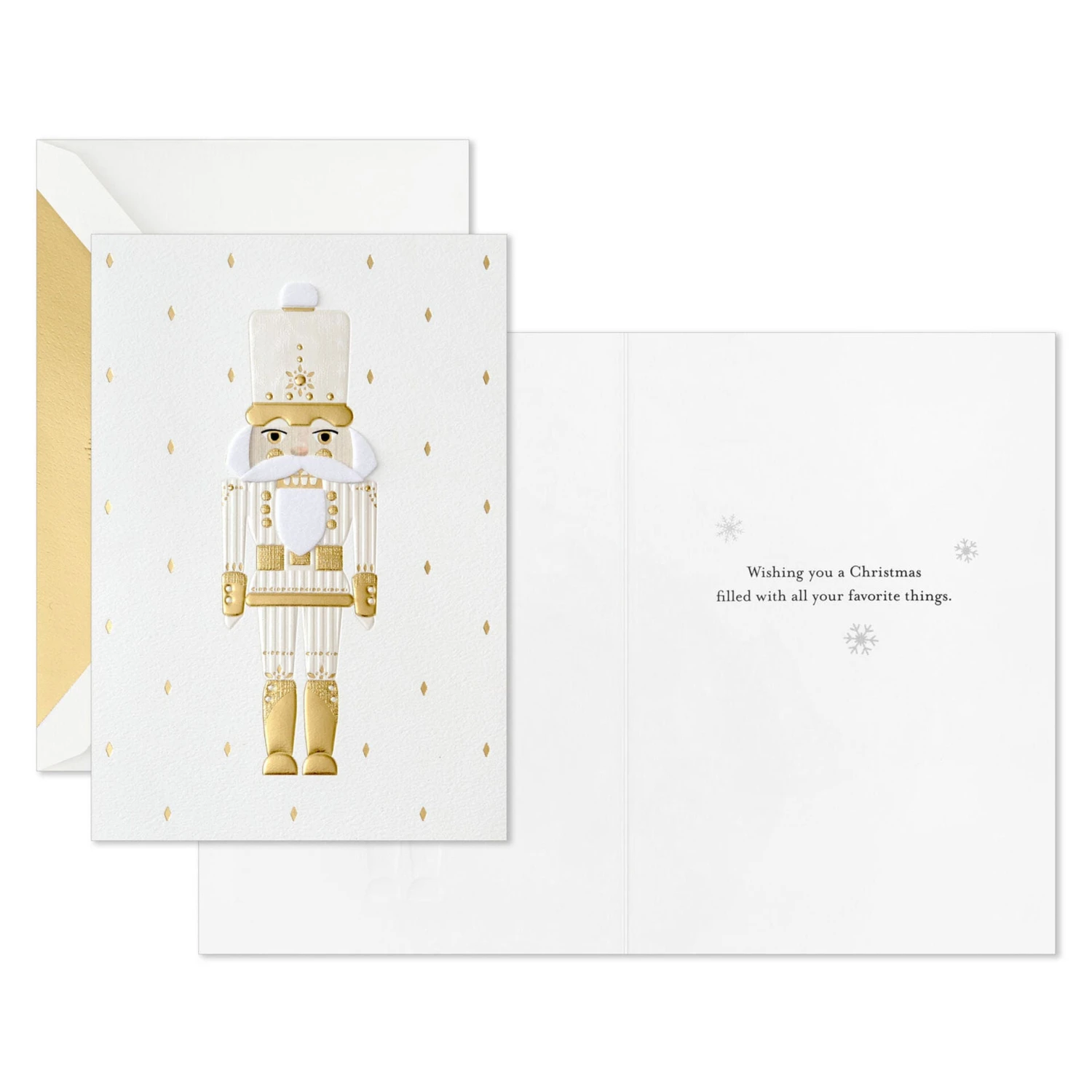 Hallmark Ivory And Gold Nutcracker Boxed Christmas Cards, Pack Of 10 2 Hallmark Ivory And Gold Nutcracker Boxed Christmas Cards, Pack Of 10 - Image 2