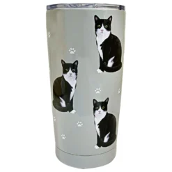 Black And White Cat Stainless Steel 16 Oz. Tumbler