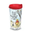 Winnie The Pooh And Piglet Adventure Going To Happen Red Lid 16 Oz Tervis Tumbler