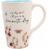 Meadows Of Joy Butterfly Floral 17 Oz. Mug Any Day Spent With You Is My Favorite Day