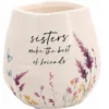 Meadows Of Joy Butterfly Floral 8 Oz. Soy Wax Candle Sisters Make The Best Of Friends With Tranquility Scent