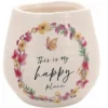 Meadows Of Joy Butterfly Floral 8 Oz. Soy Wax Candle This Is My Happy Place With Tranquility Scent