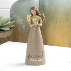 Friend For Always Angel With Gold Wings And Gold Heart