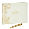 Hallmark Love Wedding Guest Book With Gold Pen
