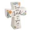 Trust In The Lord With All Your Heart Standing Porcelain Cross