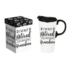 Professional Grandma Ceramic Perfect Travel Cup, 17 Oz., With Box