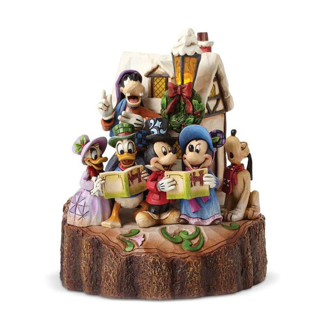 Jim Shore Disney Mickey And Friends Caroling Carved By Heart Figurine 1 Jim Shore Disney Mickey And Friends Caroling Carved By Heart Figurine
