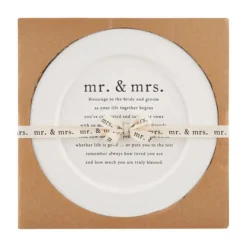 Mud Pie Mrs. And Mrs. Blessings To The Bride And Groom Platter