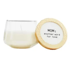 Mom Another Word For Love Glass Candle With Gold Lid