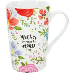 Mother You Mean The World To Me Iridescent Latte Mug 15 Oz.