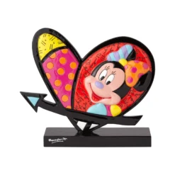 Disney Mickey & Minnie Heart Block Figurine By Romero Britto