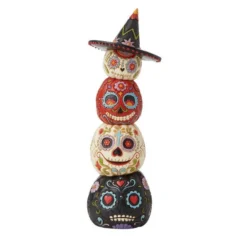 Jim Shore Stacked Day Of The Dead Dia De Los Muertos Pumpkin Figurine