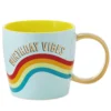 Hallmark Birthday Vibes Blue Rainbow Giant Mug, 67 Oz.