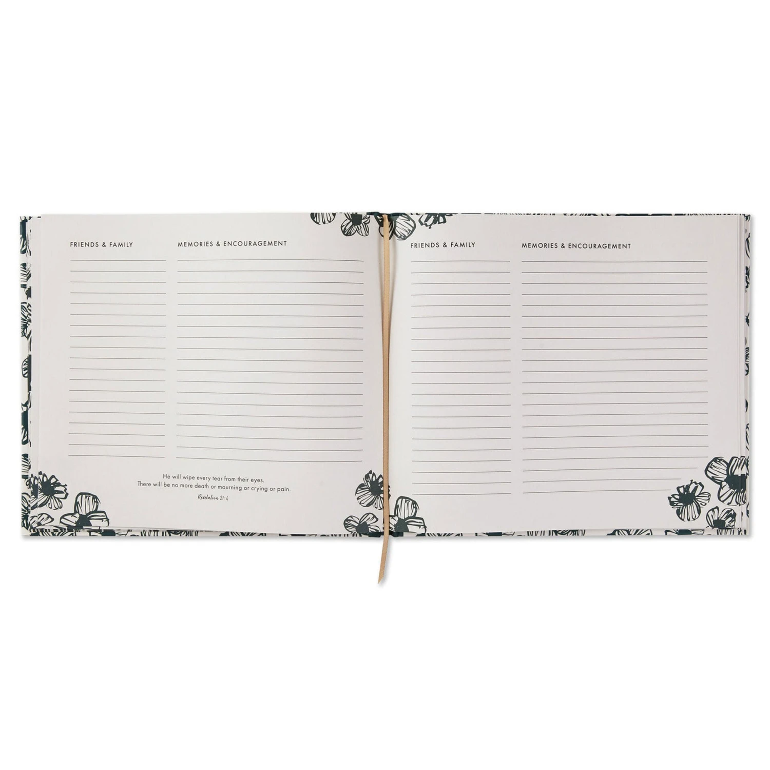 Hallmark In Loving Memory Floral Funeral Guest Book 2 Hallmark In Loving Memory Floral Funeral Guest Book - Image 2