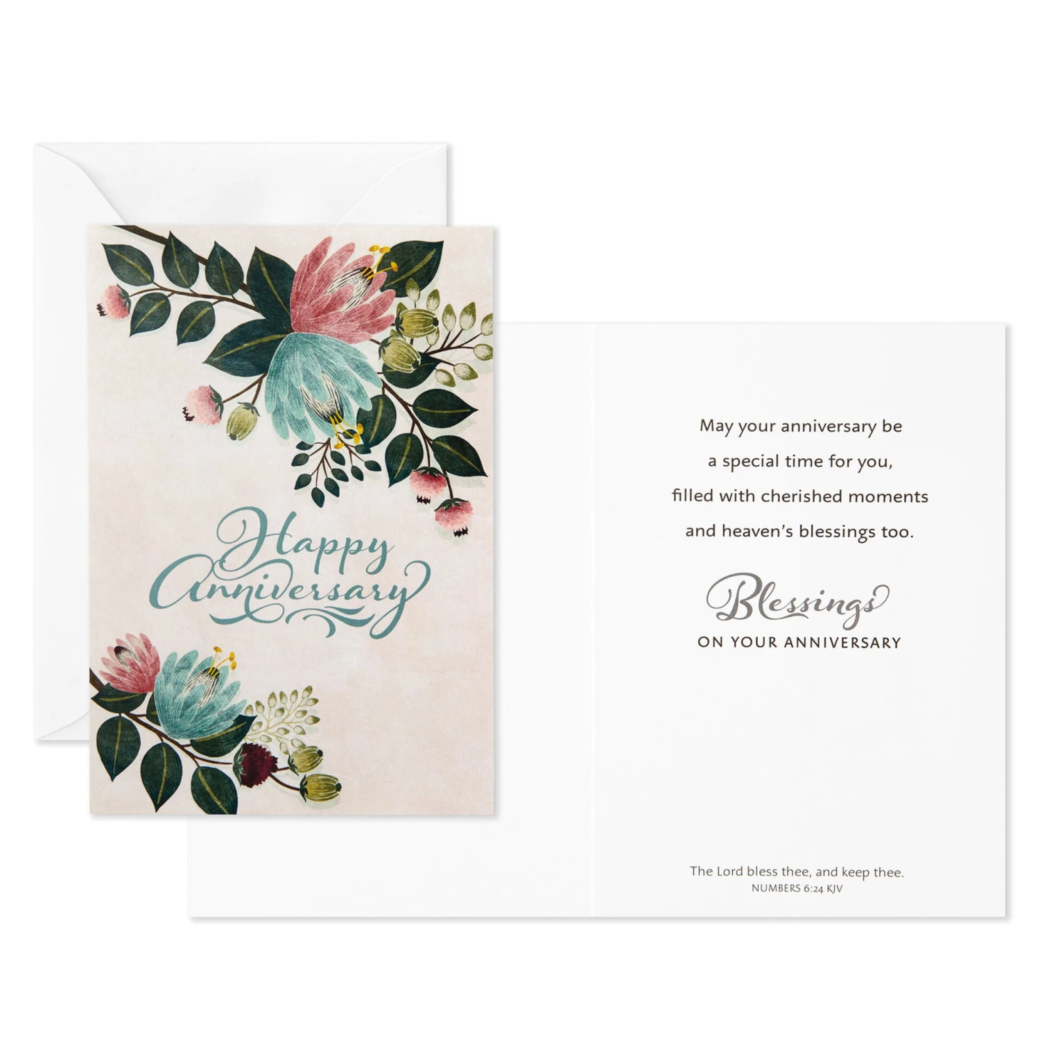 Hallmark DaySpring Floral Assorted Religious Anniversary Cards, Box Of 12 6 Hallmark DaySpring Floral Assorted Religious Anniversary Cards, Box Of 12 - Image 6