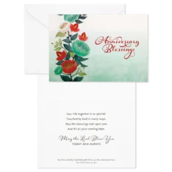 Hallmark DaySpring Floral Assorted Religious Anniversary Cards, Box Of 12 10 Hallmark DaySpring Floral Assorted Religious Anniversary Cards, Box Of 12 -General Home Store DaySpring Floral Religious Anniversary Cards Assortment 1DSI4205 04