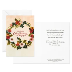 Hallmark DaySpring Floral Assorted Religious Anniversary Cards, Box Of 12 9 Hallmark DaySpring Floral Assorted Religious Anniversary Cards, Box Of 12 -General Home Store DaySpring Floral Religious Anniversary Cards Assortment 1DSI4205 05