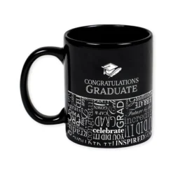 Congratulations Graduate Sentiments Black Mug 11 Oz.