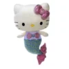 15" Hello Kitty Mermaid With Pink Bow And Blue Tail Stuffed Plush