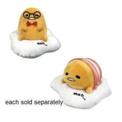 13" Meh Gudetama Lazy Egg With Bacon Glasses Stuffed Plush