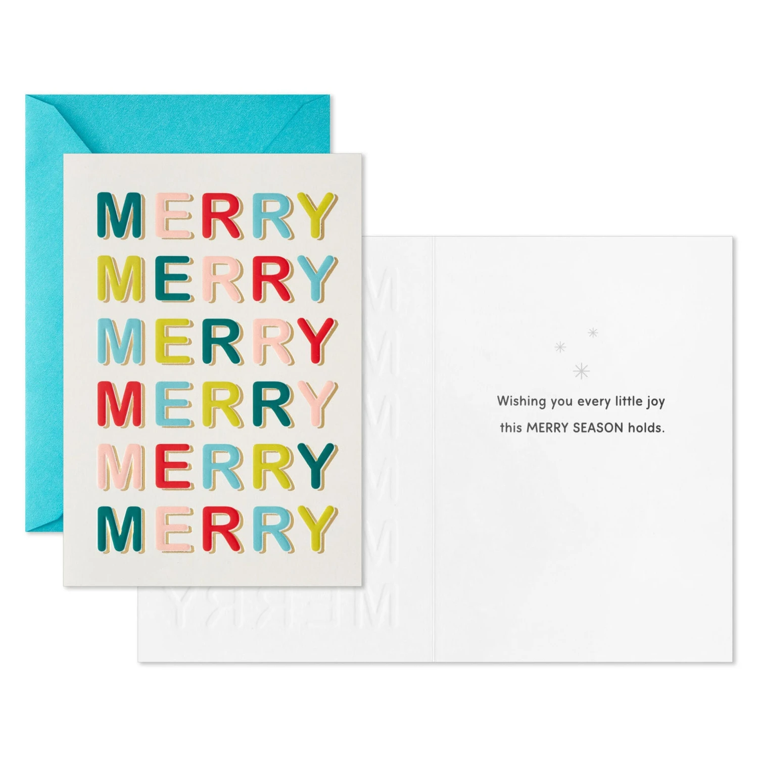 Hallmark Multicolor Merry Boxed Christmas Cards, Pack Of 16 2 Hallmark Multicolor Merry Boxed Christmas Cards, Pack Of 16 - Image 2