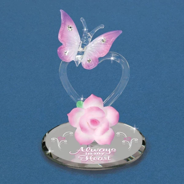 Glass Baron "Always In My Heart" Butterfly Figurine 1 Glass Baron "Always In My Heart" Butterfly Figurine