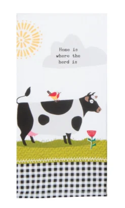 Home Is Where The Herd Is Cow Dual Purpose Terry Towel