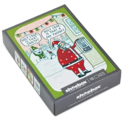 Hallmark Shoebox Santa And Friends Boxed Christmas Cards Assortment, Pack Of 16