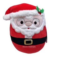 Christmas Squishmallow Nick The Santa With Glasses And Holly 8" Stuffed Plush By Kelly Toy