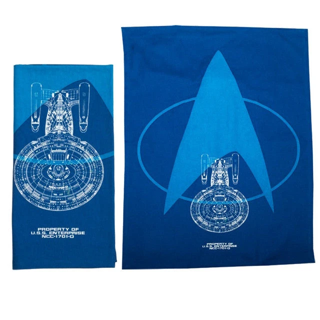 Star Trek U.S.S. Enterprise NCC-1701-D Dish Towel 1 Star Trek U.S.S. Enterprise NCC-1701-D Dish Towel