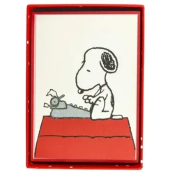 Snoopy With Typewriter Blank Boxed Notecard