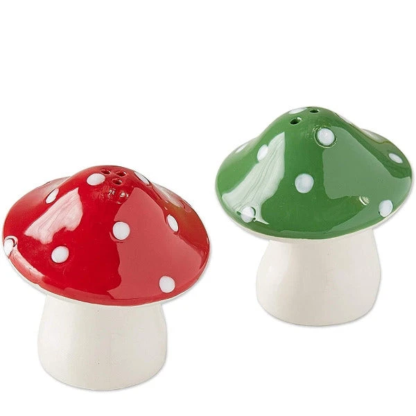 Mushrooms Ceramic Salt & Pepper Shakers 1 Mushrooms Ceramic Salt & Pepper Shakers